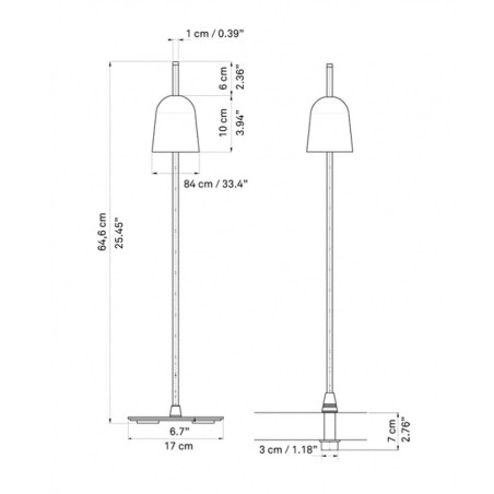 Luceplan Ascent Perno Lampada da Tavolo