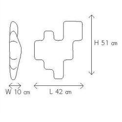 Kundalini Pixel Lampada da Parete