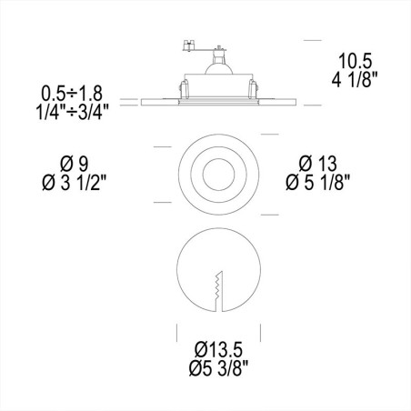 Leucos SD 087 Faretto ad incasso