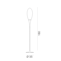 Kundalini Spillo Lampada da Terra