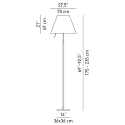 Luceplan Grande Costanza con dimmer Lampada da Terra