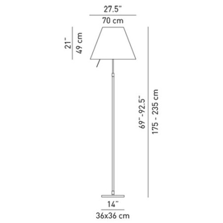 Luceplan Grande Costanza con dimmer Lampada da Terra
