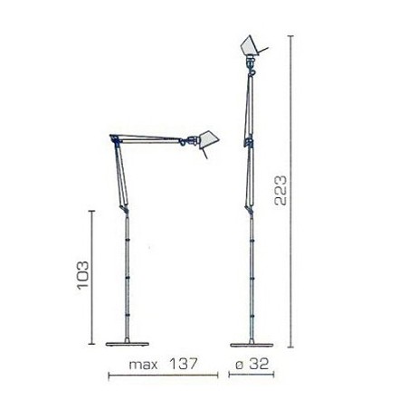 Artemide Tolomeo Lampada da Terra
