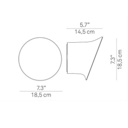 Luceplan Écran In&Out Lampada da Parete per Esterno