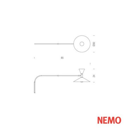 Nemo Lampe De Marseille Mini Lampada da Parete