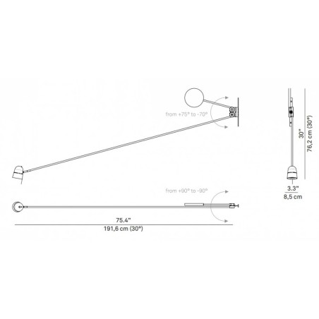 Luceplan Counterbalance  Lampada da Parete