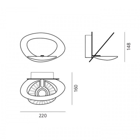 Artemide Pirce Micro Led Lampada da Parete