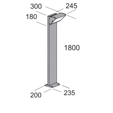 Krea Design Park 180 Monoemissione Lampada Da Esterno