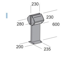 Krea Design Kit 1/62 Biemissione Lampione da esterno