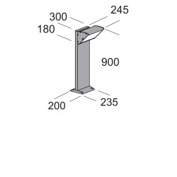 Krea Design Park 90 Monoemissione Lampada da esterno
