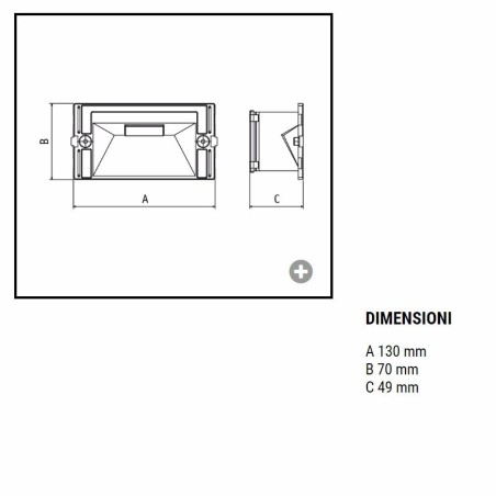 Goccia Quantum Orizzontale 3.2W Maschera alluminio