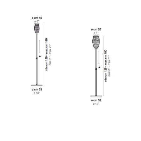 Vistosi Damasco Lampada da Terra