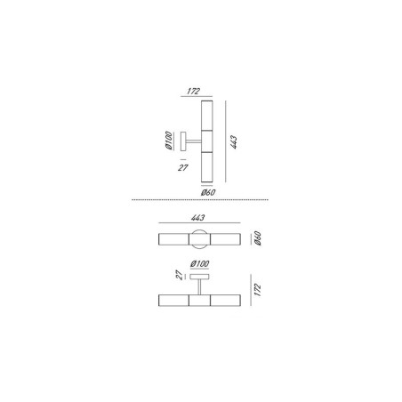 Il Fanale E'toile Lampada a Parete 2 Luci