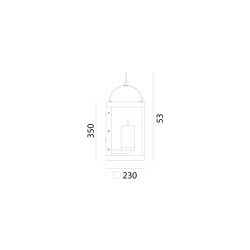 Il Fanale Lanterne Parete Piccola C/Candela IP 65