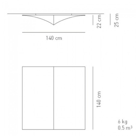 Axo Light Nelly Straight 140 Lampada da Parete/Soffitto