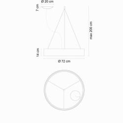 Egoluce Radar Lampada a Sospensione