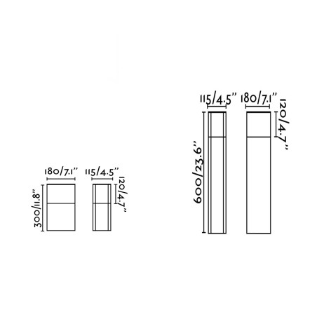 Faro Datna Paletto per Esterno
