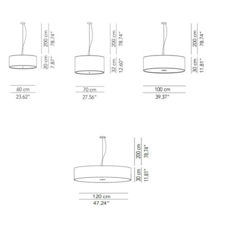 Modoluce Cilindro Sospensione Plissè