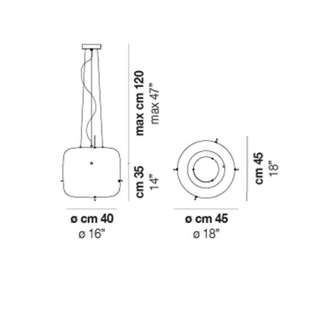 Vistosi Plot Lampada a Sospensione