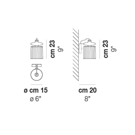 Vistosi Tread Lampada da Parete