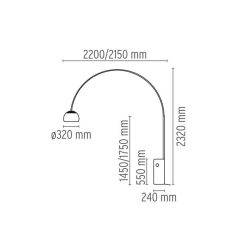 Flos Arco LED  Lampada da Terra