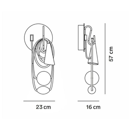 Foscarini Filo Teodora Lampada da Parete Offerta