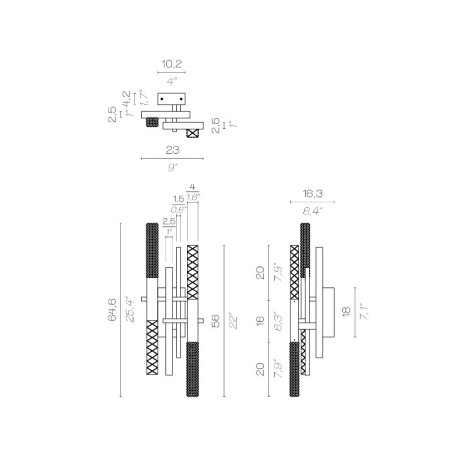 Contardi Mikado Lampada da Parete 
