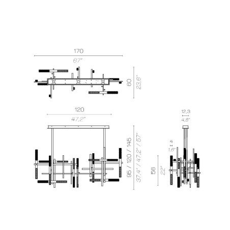 Contardi Mikado Double Lampada a Sospensione 