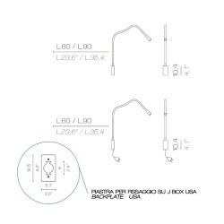 Contardi Flexiled Lampada da Parete 