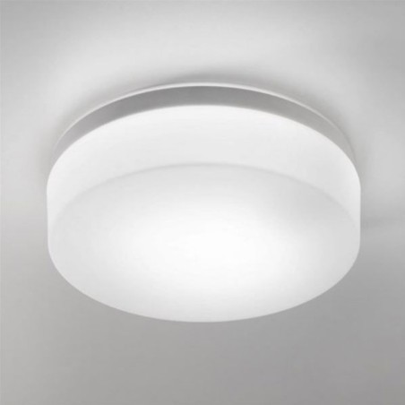Ailati Drum Metal Parete/Soffitto IP44-Bianco-Diffusore Diametro 40