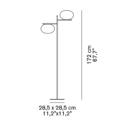 Oluce Alba 383 lampada da terra