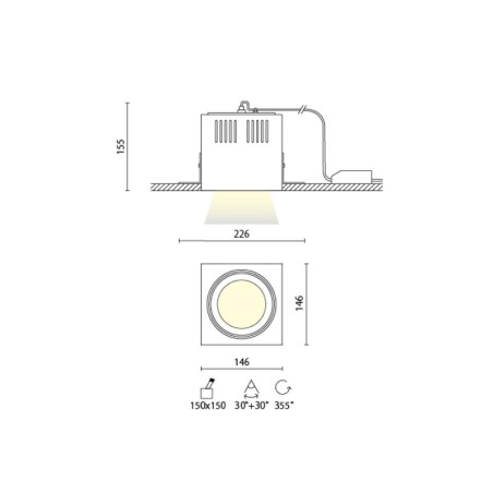 Aqlus Jack Hide Faretto da Incasso