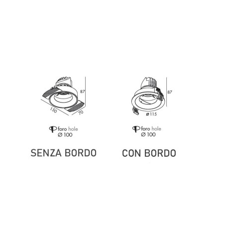 Kompo Faretto LED Quadrato 18W Rossini Illuminazione