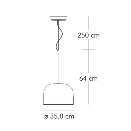 Fontana Arte Equatore 36 Rame/Rosa Lampada a Sospensione Offerta