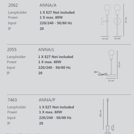 Sikrea Anna Lampada da Tavolo