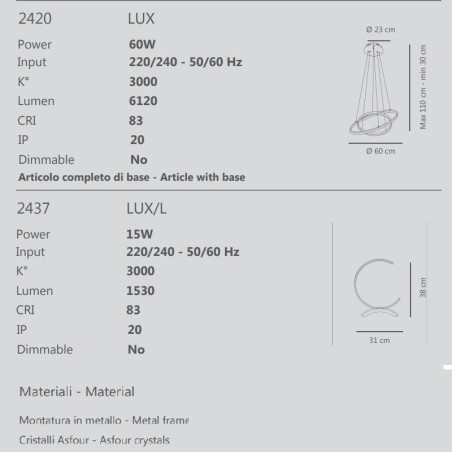 Sikrea Lux Lampada da Tavolo