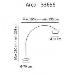 Sikrea Arco Lampada da Terra