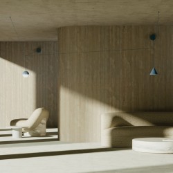 Flos String Light Cone Lampada a Sospensione Blu Offerta