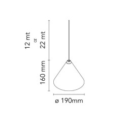 Flos String Light Cone Lampada a Sospensione Blu Offerta