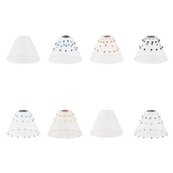 Ailati Swap Lampada da Tavolo Ricaricabile Nero Paralume Vetro Ambra