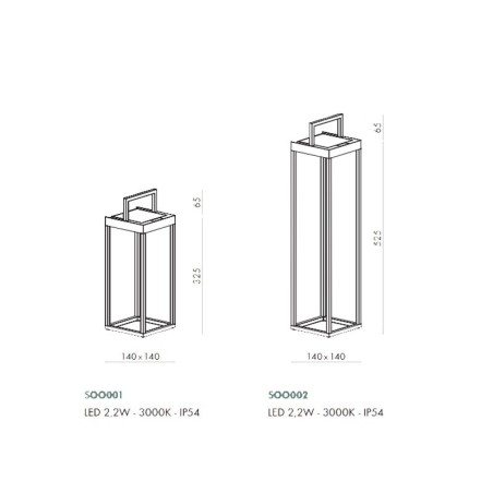 Rossini Illuminazione Soon Lanterna LED  da Esterno Solare 