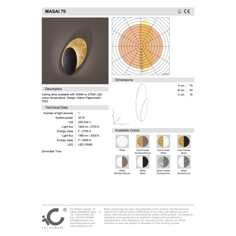 Lampada da Parete Masai Icone Luce Prezzo