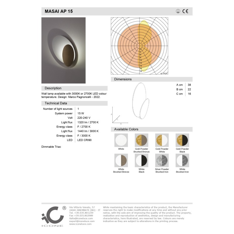 Applique Masai Icone Luce Prezzo